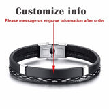 Vnox Multi Layer Leather Bracelets