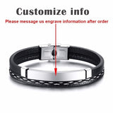 Vnox Multi Layer Leather Bracelets