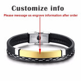 Vnox Multi Layer Leather Bracelets