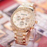 Rhinestone Quartz Watch